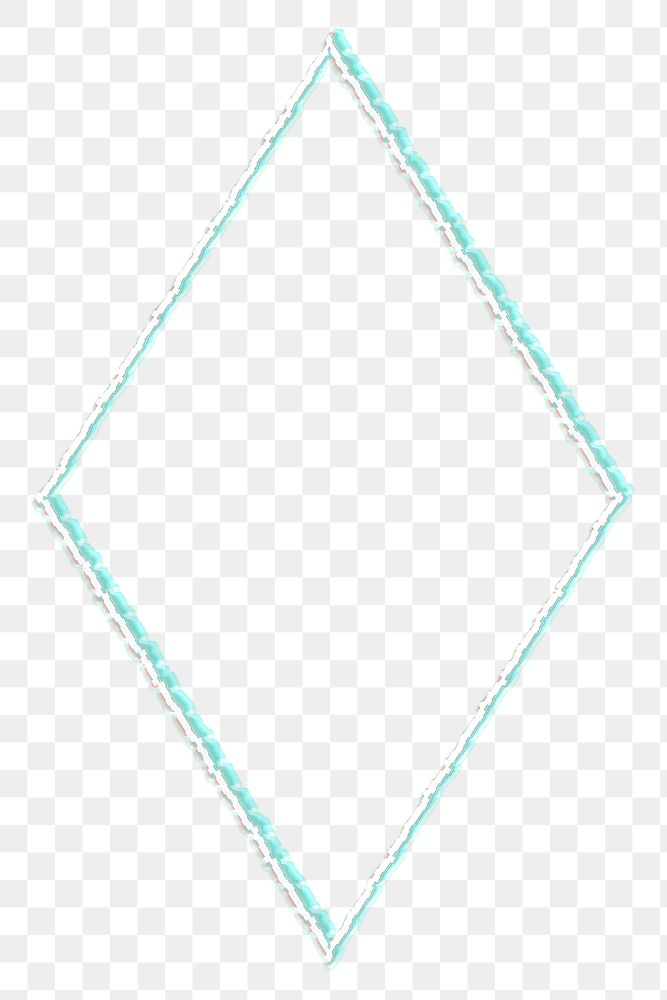 Rhombus outline with glitch effect design element 