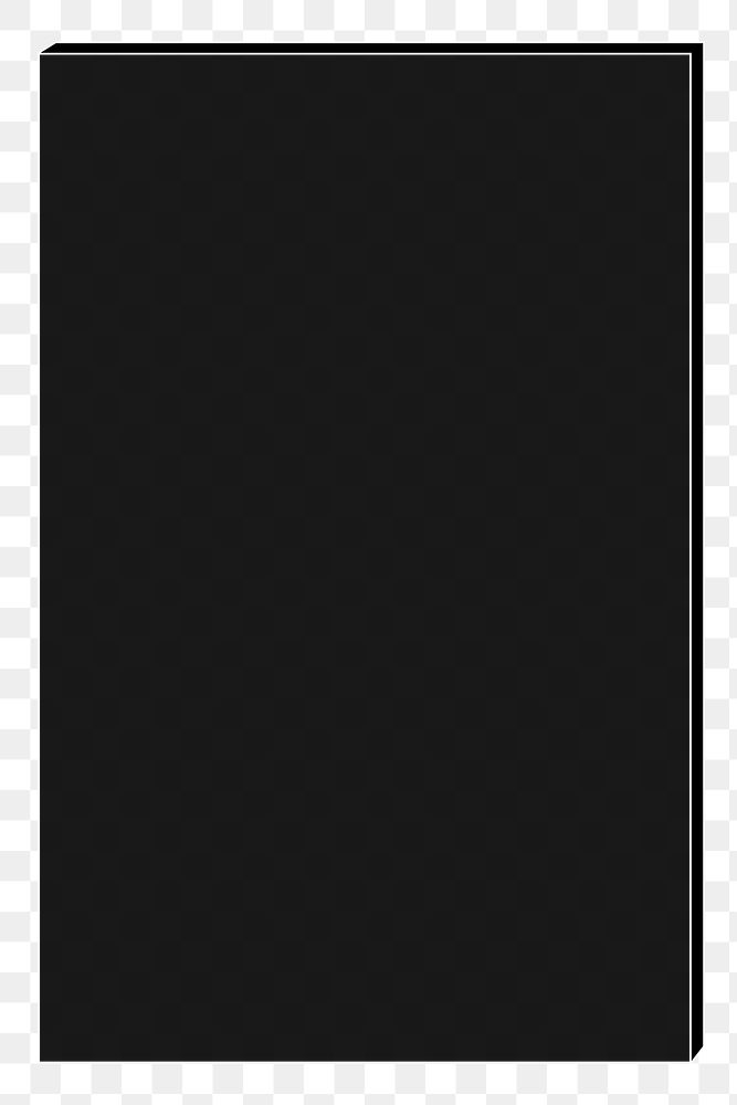 Blank black rectangular prism  design element