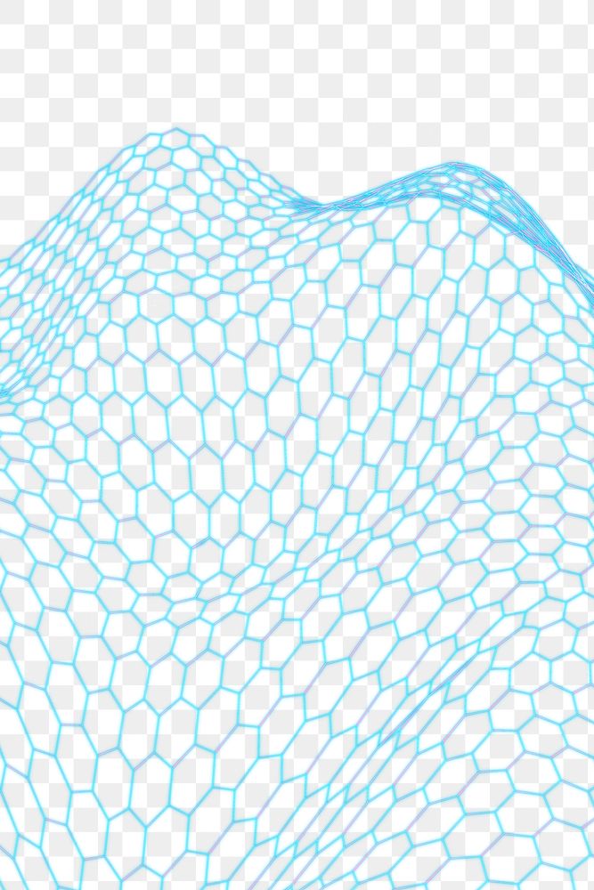 Blue 3D wave pattern design element