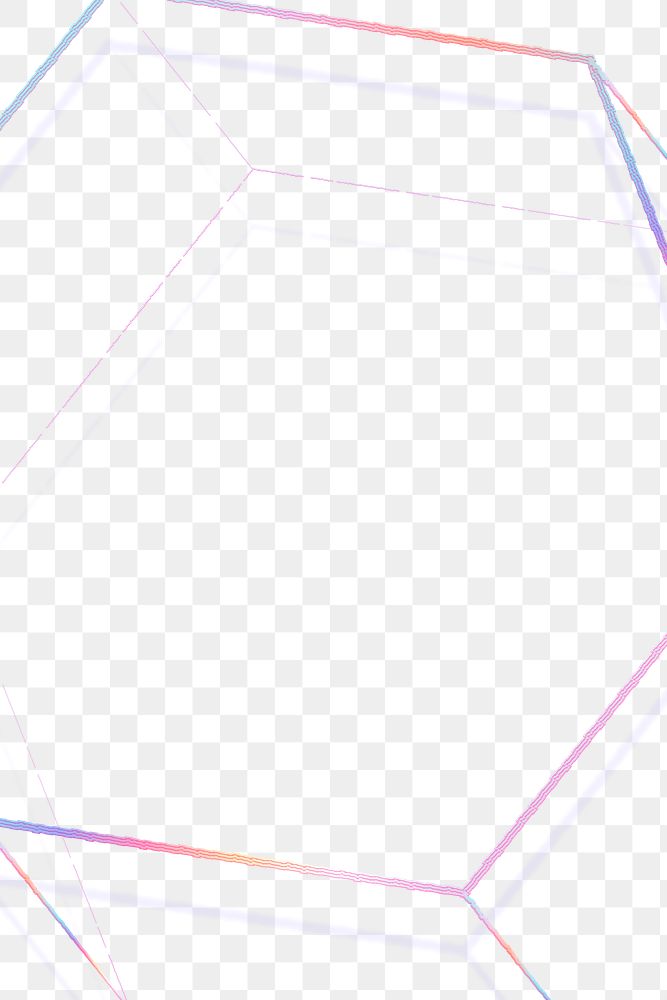 Pink geometric png hexagonal prism