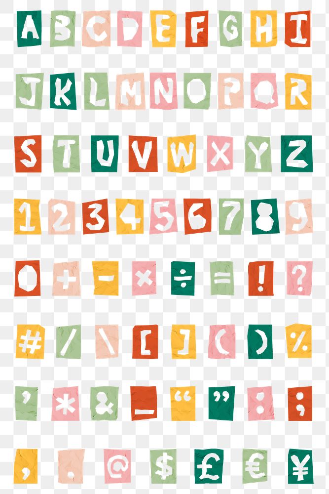 Png Numbers, Alphabet, Symbols transparent background  
