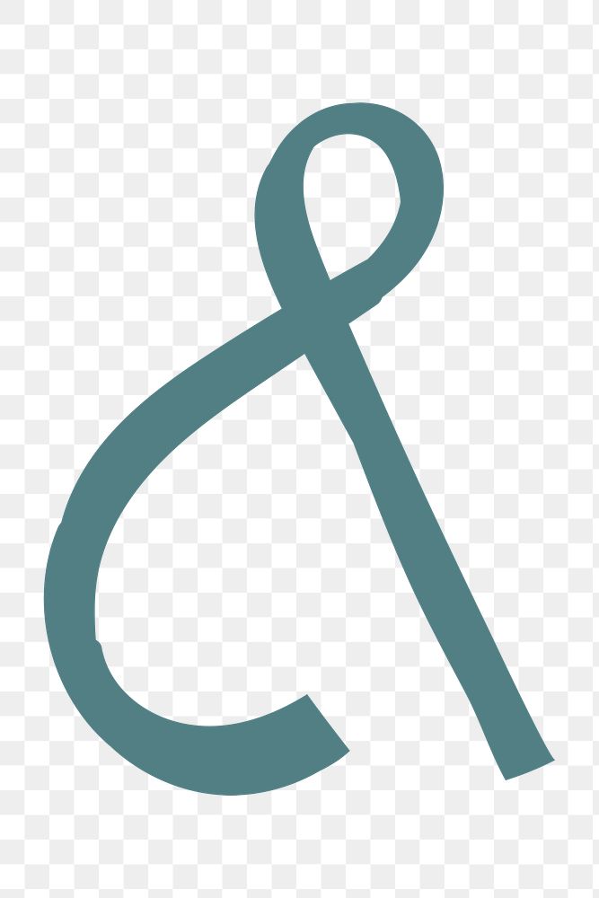 Symbol ampersand png doodle font pastel typography