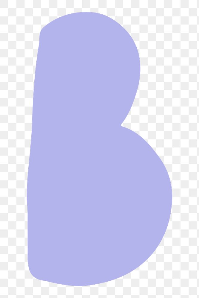 Letter B doodle typography hand drawn font