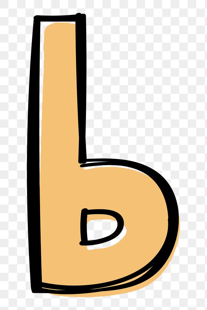 Letter B doodle typography hand drawn font