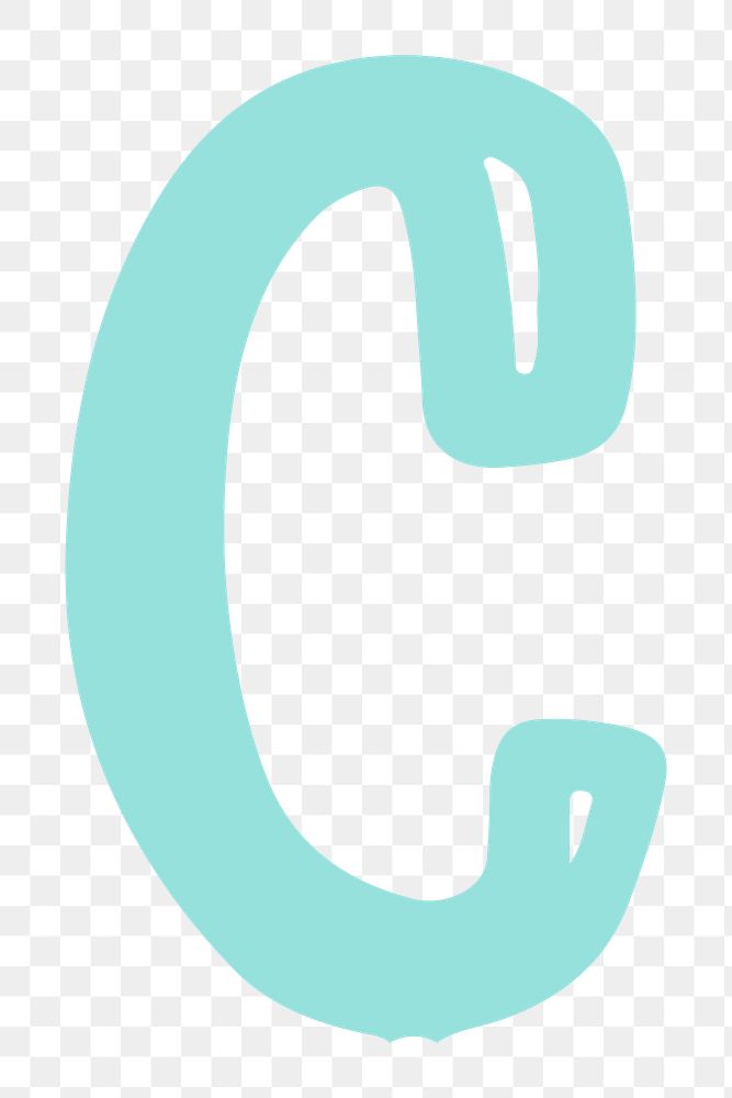 C letter png doodle typography font