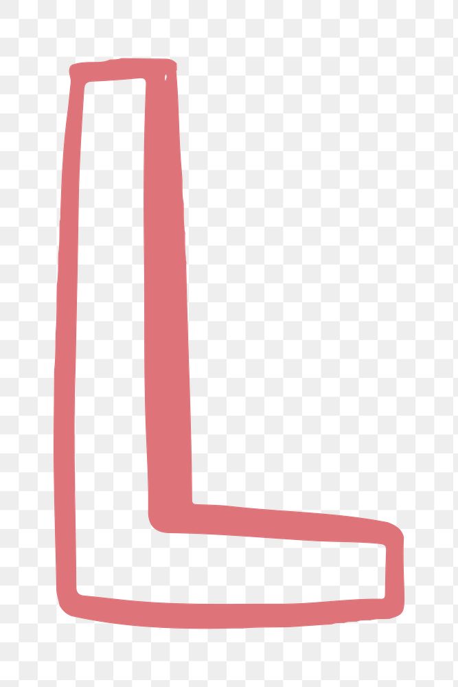 L letter png doodle typography alphabet font