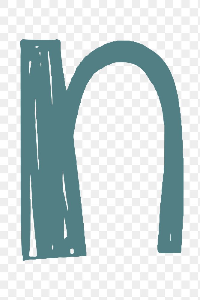 Letter N png doodle font alphabet typography