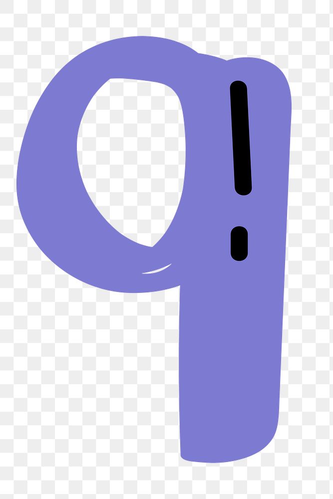 Letter Q png doodle font alphabet typography