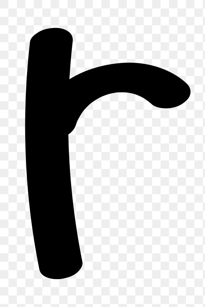 R letter png doodle typography font