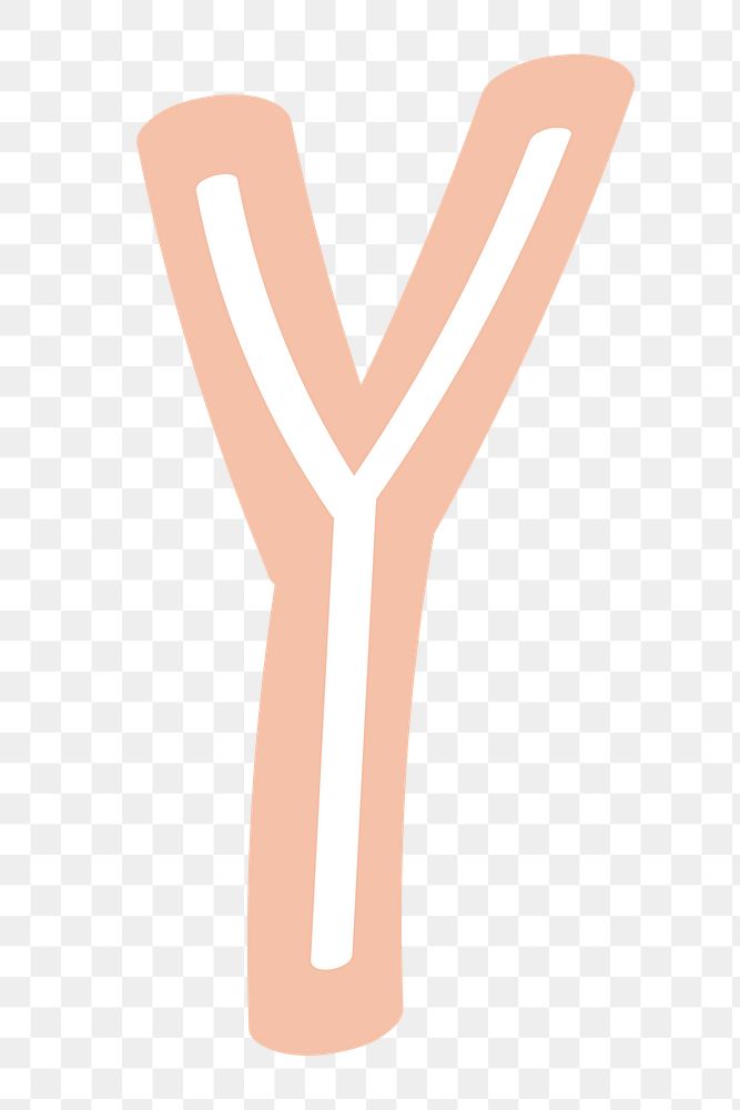 Y letter png doodle font typography