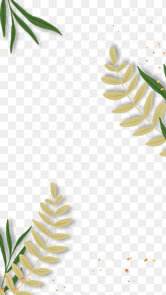 Tropical leaf png glitter frame design