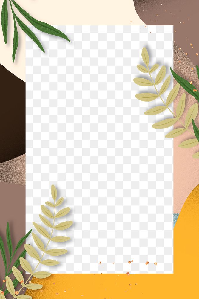 Rectangle nature foliage frame png