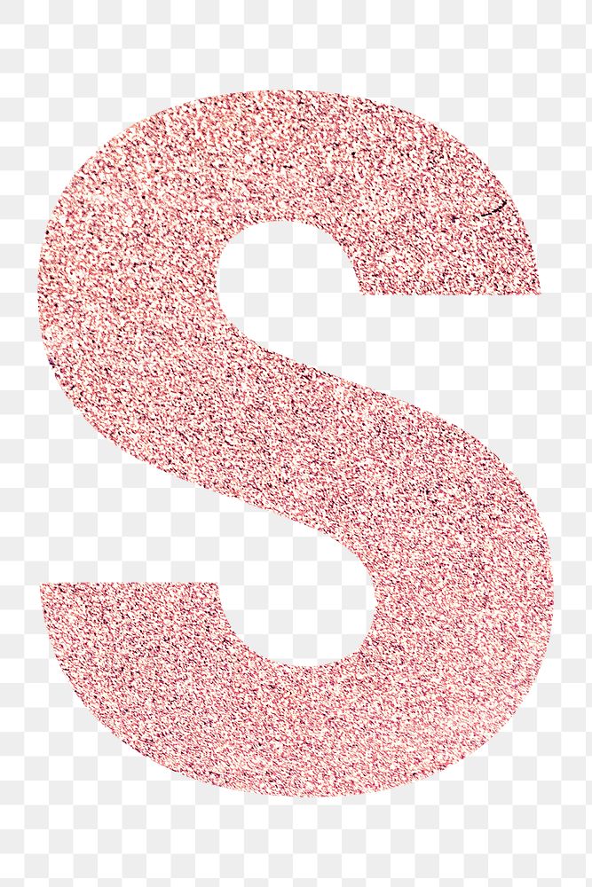 Glitter capital letter S sticker transparent png