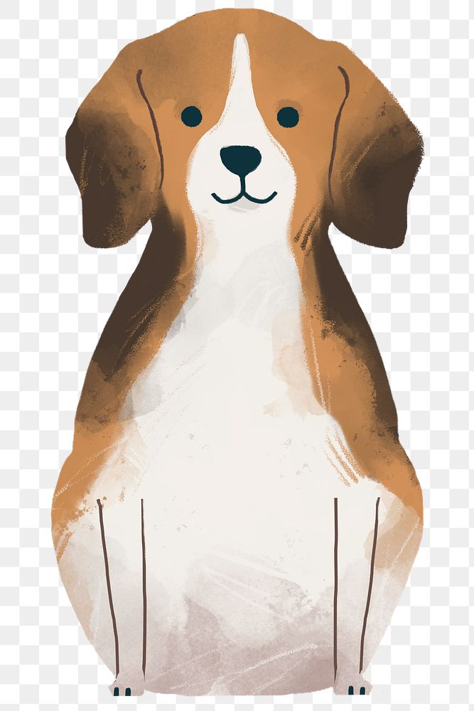 Beagle watercolor painting transparent png