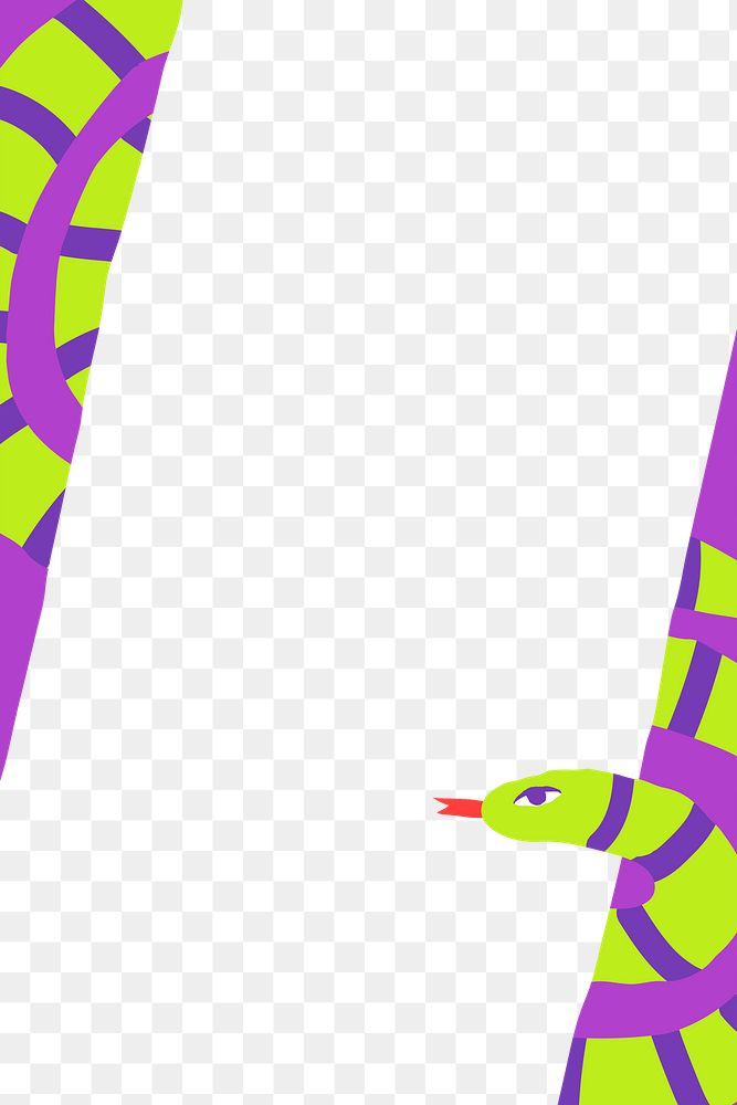 Png snake frame cute animal illustration design