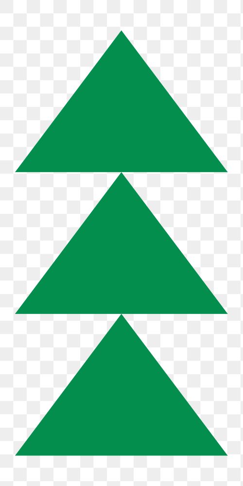 Triangle tree png retro geometric flat design