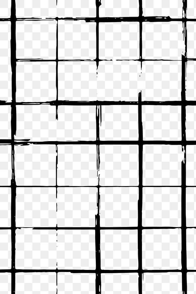 Png pattern of grid ink brush texture transparent background