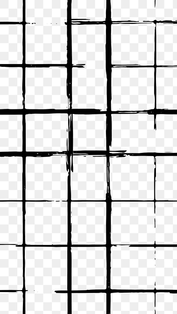 Png pattern of grid ink brush texture transparent background