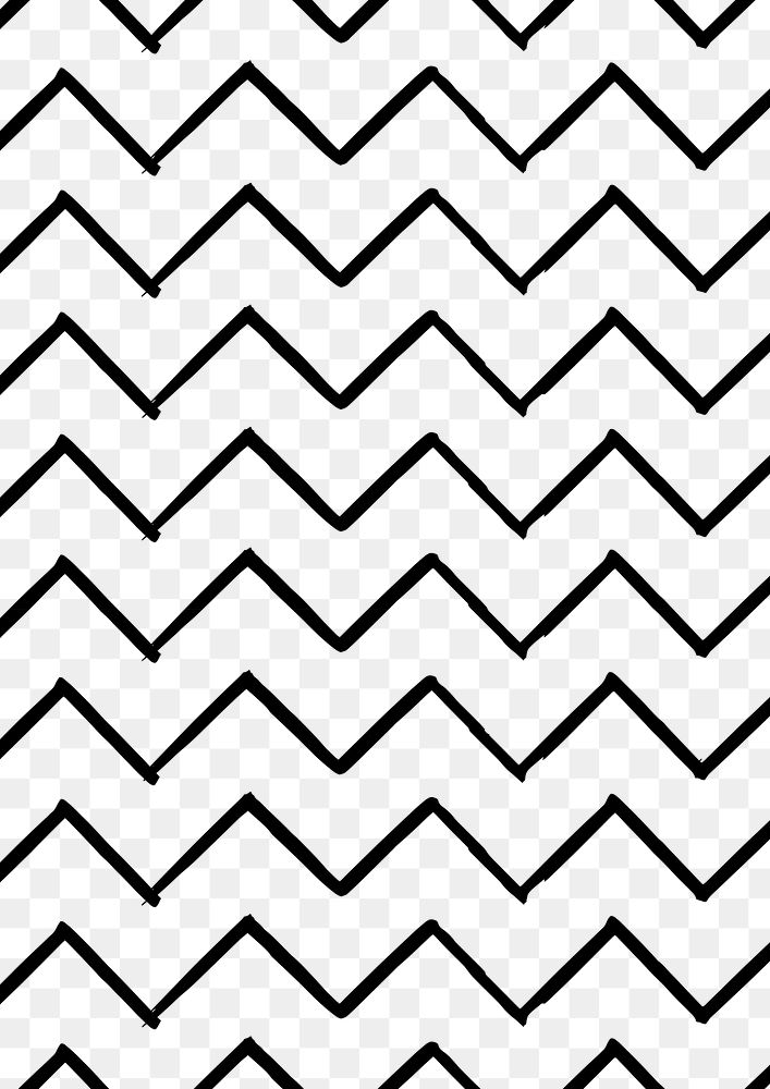 Png pattern of zigzag ink brush texture transparent background