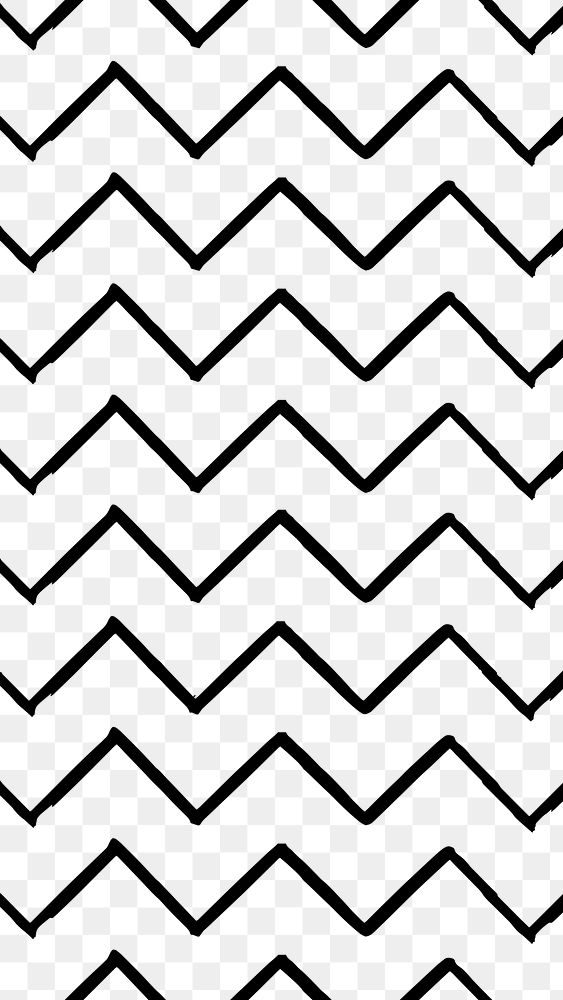 Png pattern of zigzag ink brush texture transparent background