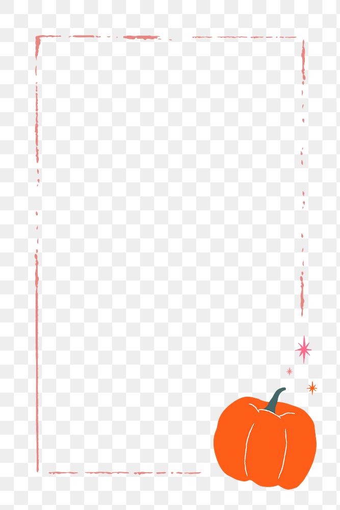 Sparkling pumpkin Halloween png frame