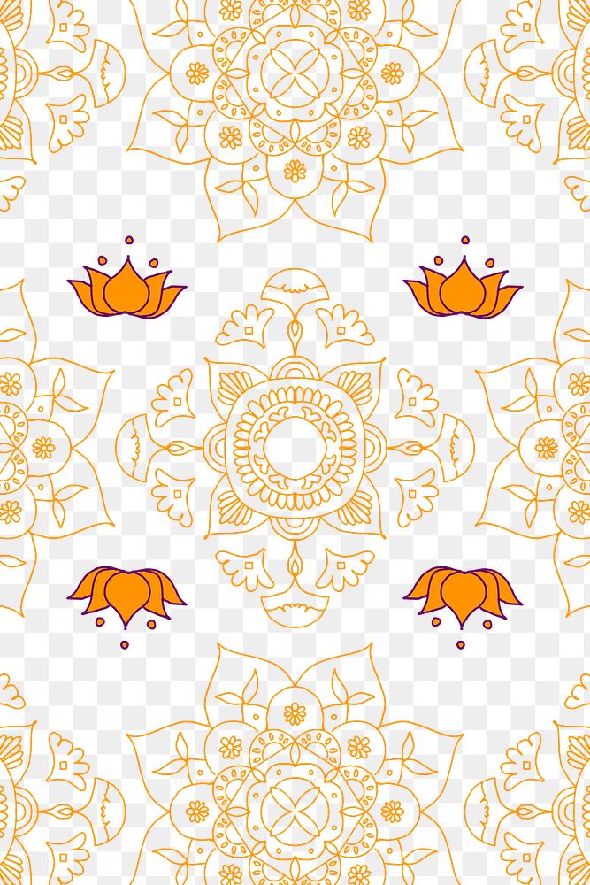 Indian mandala pattern png transparent background