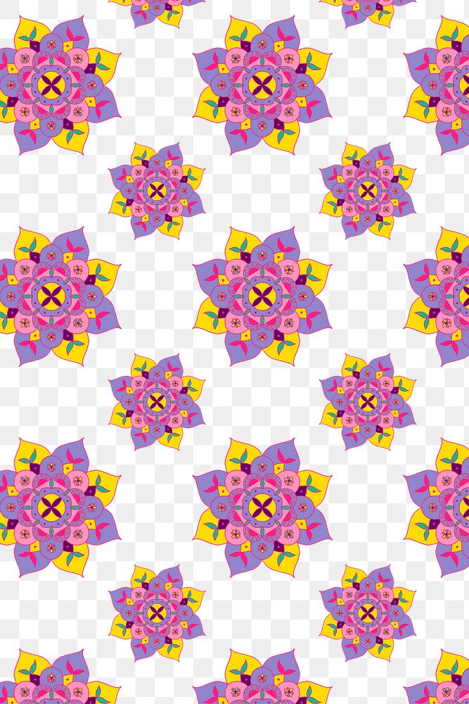 Indian mandala png pattern background
