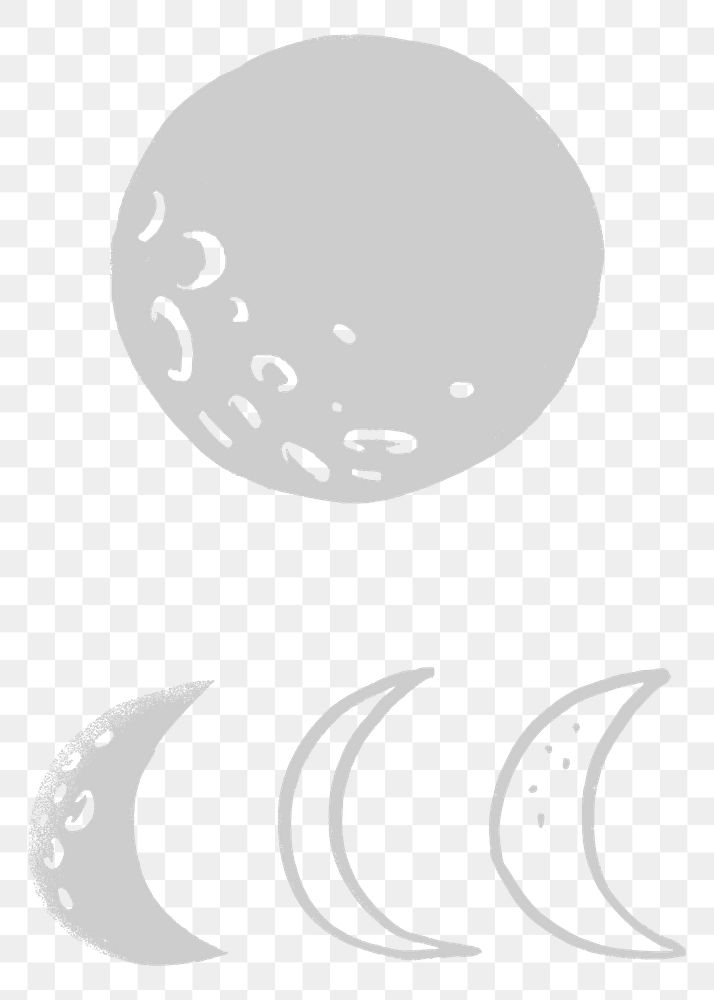 Crescent moon gray png space | Free PNG - rawpixel