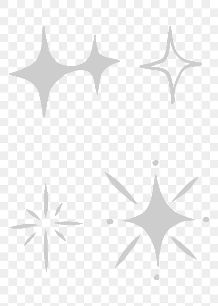 Sparkles stars gray png space | Premium PNG - rawpixel