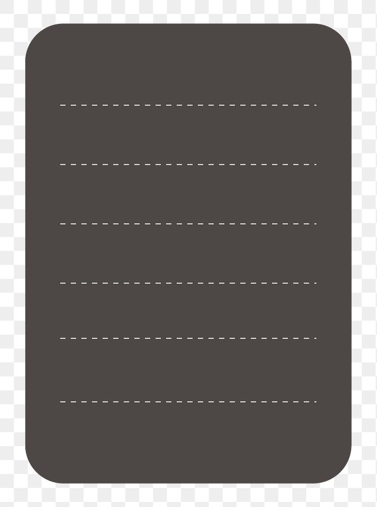 Blank brown lined memo pad png design sticker