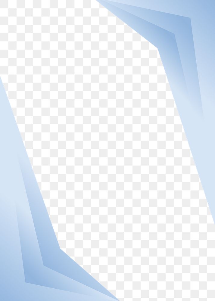 Blue gradient frame transparent background png for business