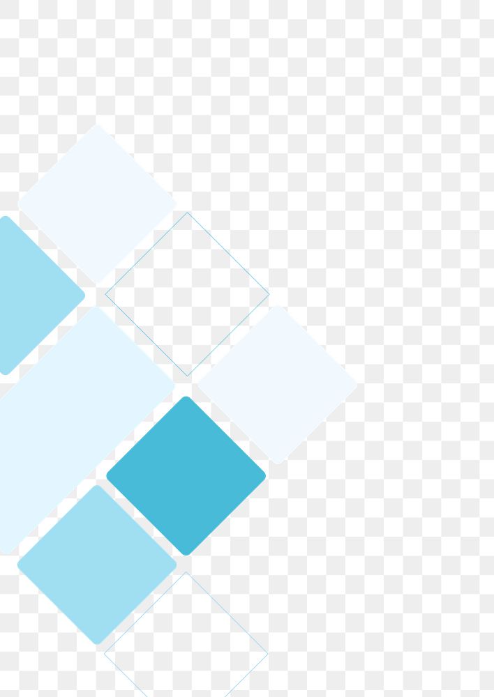 Blue cubic border transparent png corporate business