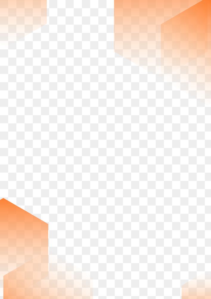Orange frame transparent background png