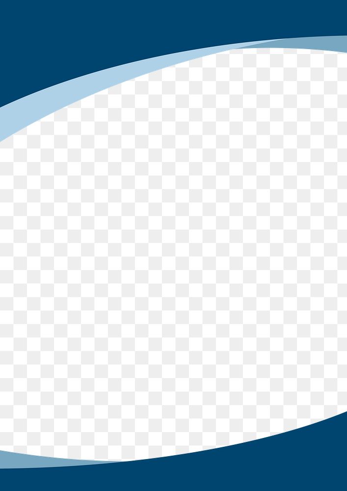 Blue frame transparent background png for corporate business