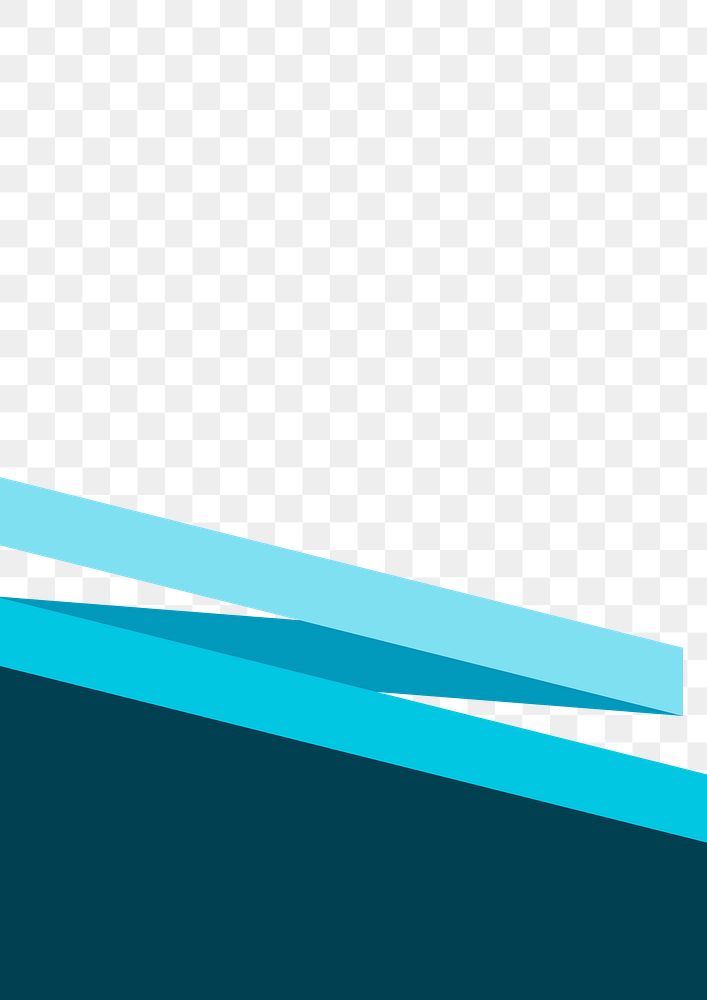 Blue zigzag border transparent background png corporate