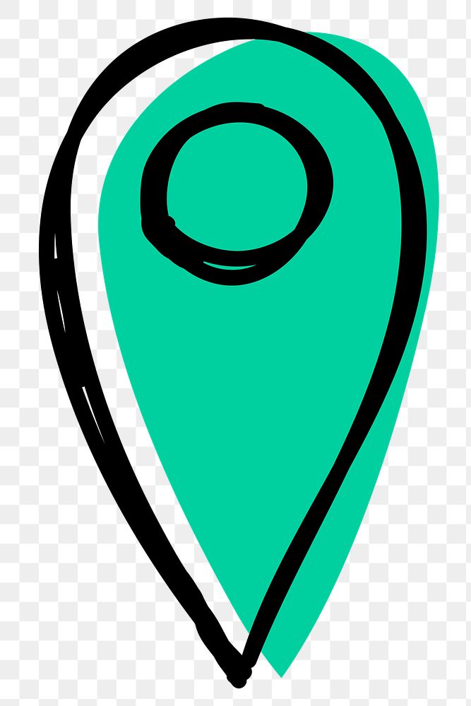 Location mark symbol png green doodle clipart