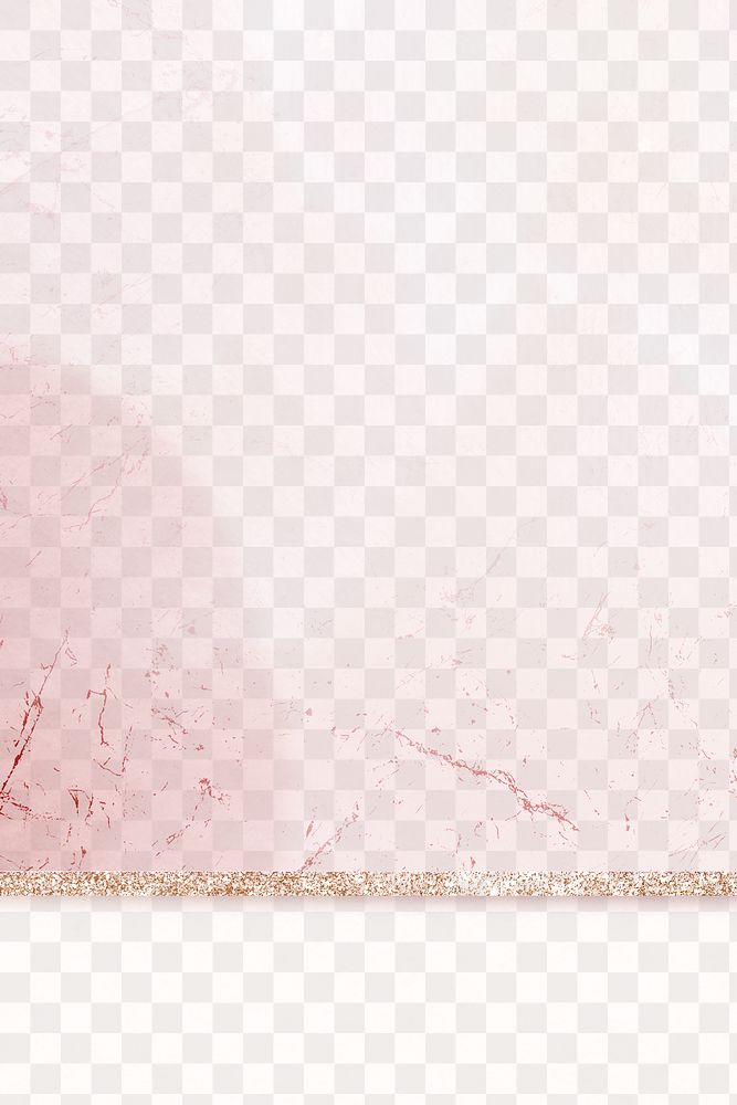 Pink aesthetic marble png golden sparkly transparent background