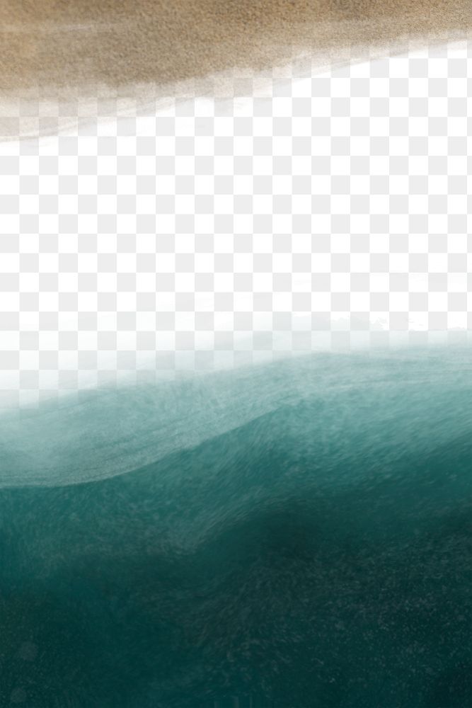 Png sand and sea watercolor with transparent background