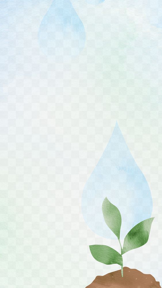 Png plant watercolor background nature conservation illustration