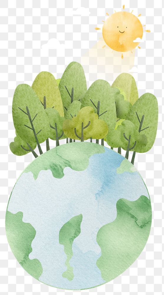 Earth png planting forest design element