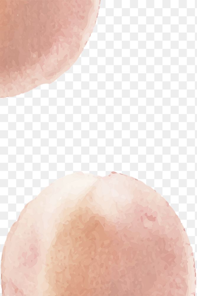 Background png of nude pink watercolor stains in pastel