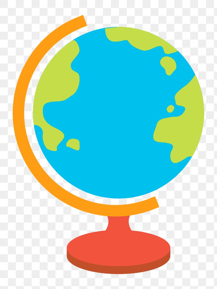 PNG world globe education flat graphic