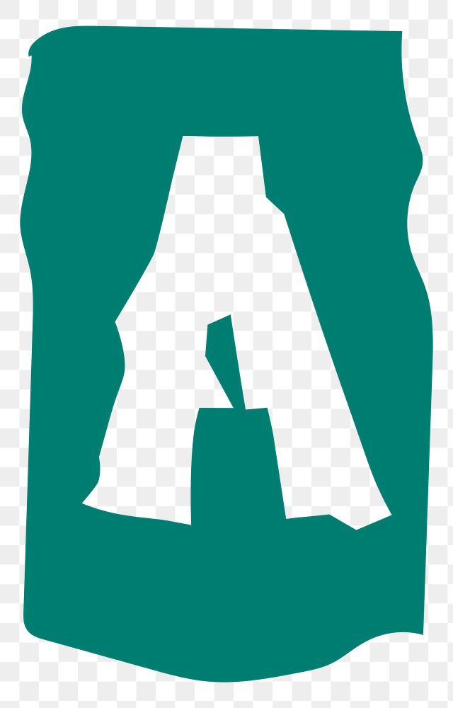 A letter paper cut png alphabet typography font