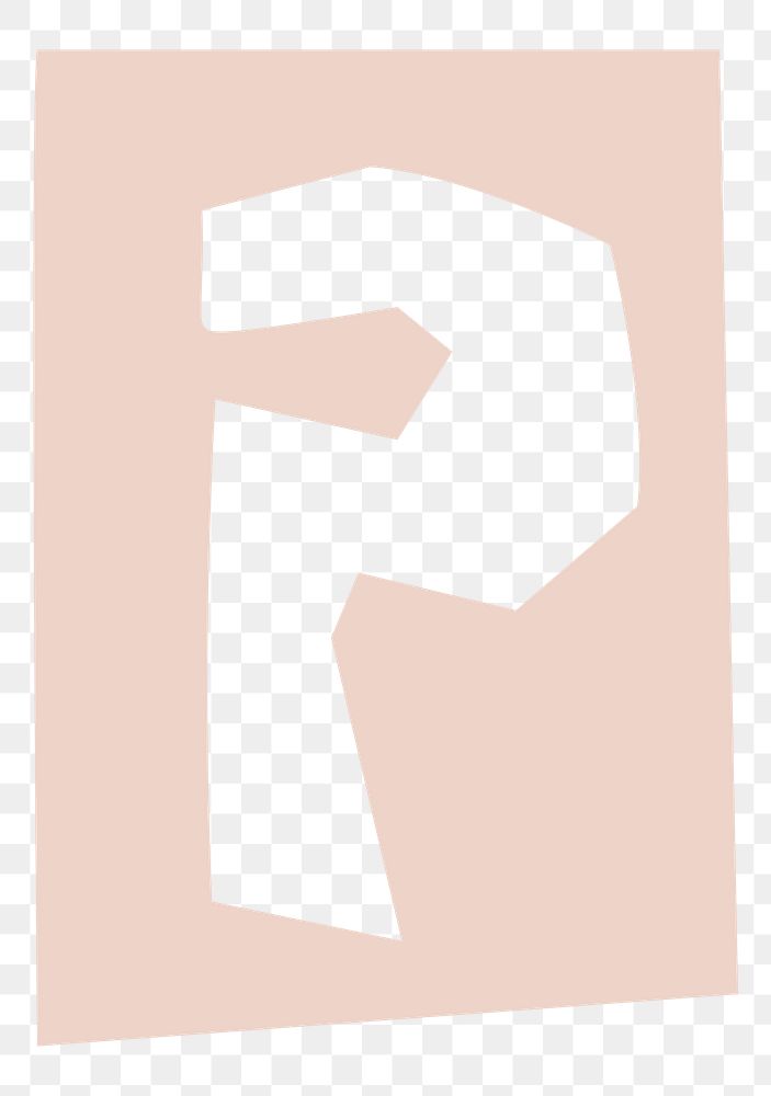 P letter paper cut png alphabet  typography font