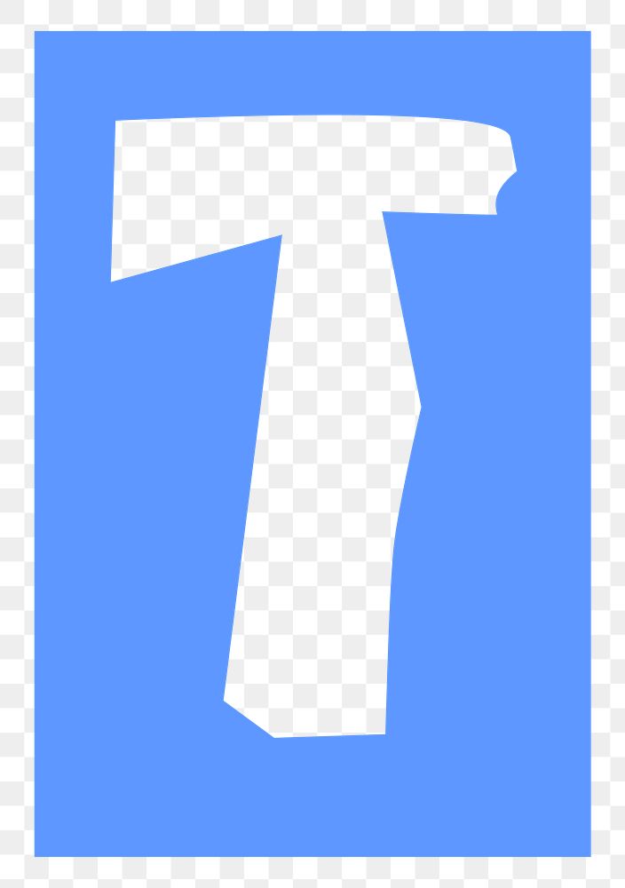 T letter paper cut png alphabet  typography font
