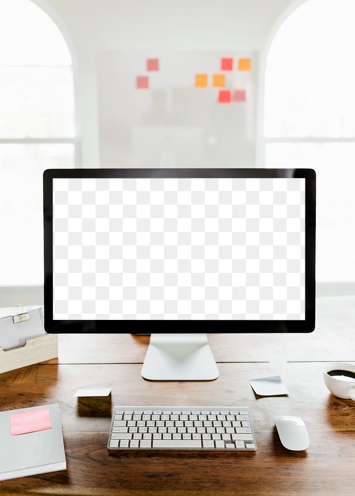 Desktop computer screen transparent png