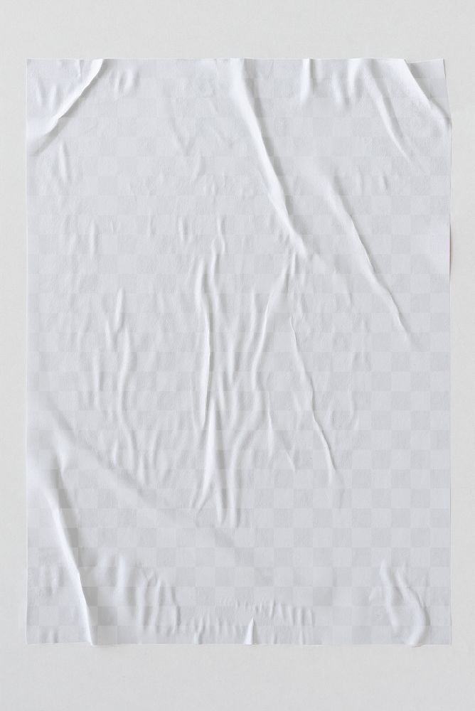 White crinkled paper design element