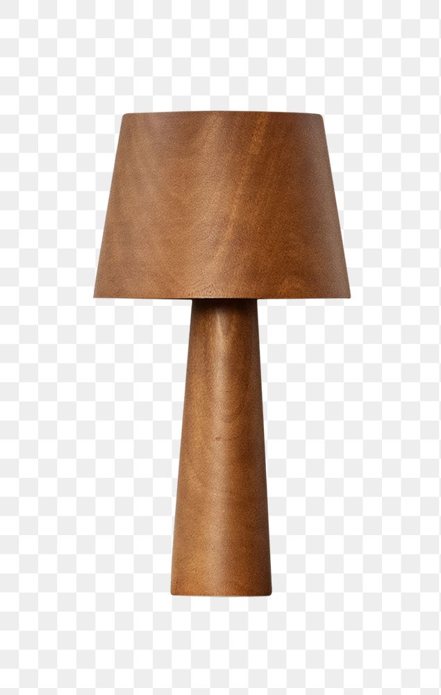 Wooden lamp shade png mockup