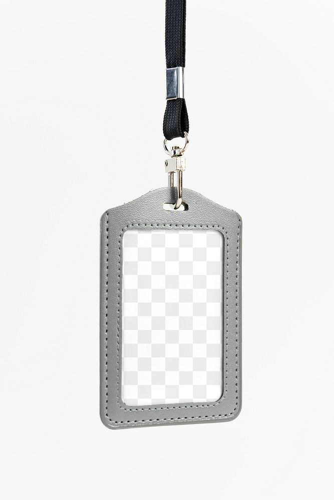 ID card holder mockup transparent png