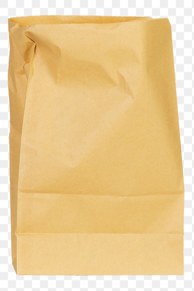 Brown paper bag mockup design element 